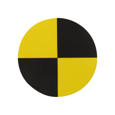 (90 Pcs) TOSUKKI Crash Test Stickers - Reflective Crash Test Targets & Markers (Ø 50 mm)