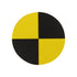 (90 Pcs) TOSUKKI Crash Test Stickers - Reflective Crash Test Targets & Markers (Ø 50 mm)