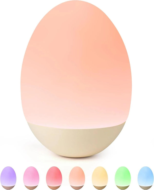 Egg Night Light for Nursery: Baby Night Lights Tap Lamp Stepless Dimming