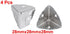 a16112200ux0568 28mmx28mmx28mm (Pack 4) uxcell Wooden Case Box Cabinet Iron Edge Corner Protectors Covers