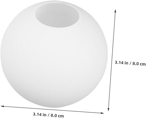 Ipetboom 80mm Bulb White Frosted round Glass Globe Lamp Shade Replacement for Wall Sconce and Ceiling Fan Light Covers