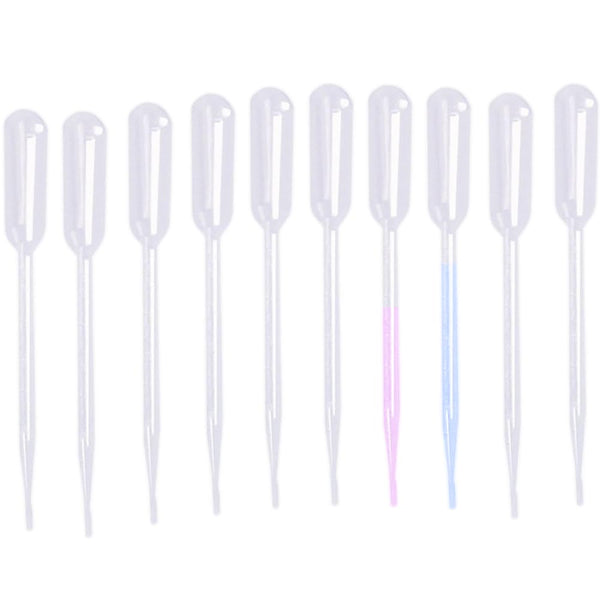 RUIAN 0.5ML Clear Disposable Plastic Eye Dropper Set, Transfer Graduated Pipettes, 100 PCS