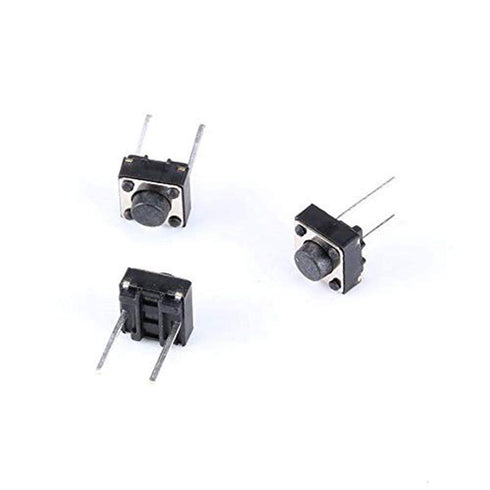 DAOKI 100Pcs Tact Button Switch - 2 Pin DIP 6x6x5mm PCB Momentary Tactile Push Button Switch
