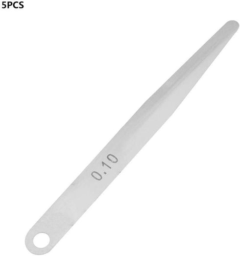 5pcs Feeler Gauge 0.1mm Thickness Feeler Gauge Metric Filler Thickness Gage Measurement Tool (0.1mm)