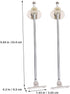 RUNROTOO 2pcs Metal Drop Leaf Supports Cabinet Hinges Lid Support for Flap Door Furniture with Damper for Kitchen