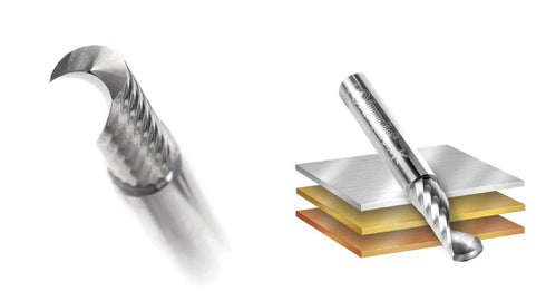 Amana Tool 51373 SC Spiral O Single Flute Router Bit, Aluminum Cutting 1/8 D x 5/16 CH x 1/4 SHK x 1-1/2 Inch