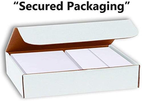 Set 5" 7", 80 lb 100 Pack Hamilco White Cardstock Paper with Envelope x Cover, Blank Index, Flash & Greeting Cards