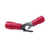 100pcs Red Insulated Fork Spade Lugs, U-Type Wire Connector Electrical Crimp Terminals 22-16AWG