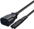 Strhowill 2m Short AC Power Cord, C14 Plug to C7 (Figure-8) Socket, 10A