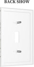 White Gray Eucalyptus Leaf Floral 1 Gang Light Switch Plate Cover for Electrical Switchplate Home Decor