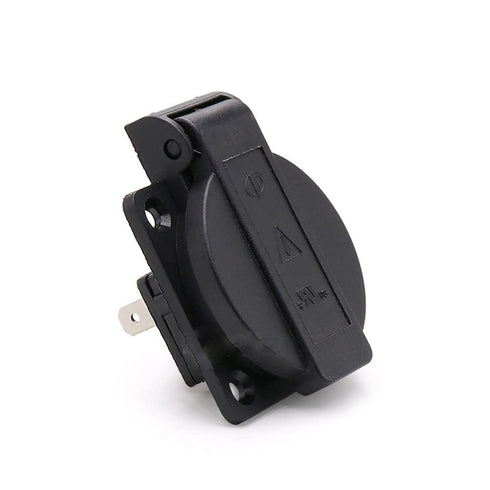 US Standard Water-Proof Power Outlet 3-Hole Socket AC 15A 125V Panel Mount Dust-Proof Connector