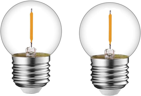 Tsunetani-G40/G12.5 LED Filament Mini Globe Light Bulbs, 0.5W Equivalent to 5W Incandescent, E26 Medium Base, 2700K