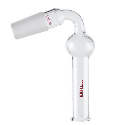 Glass Drying Tube Adapter, 75 Degree Bent Lab Drying Tubes with 24/40 Standard Taper Joint