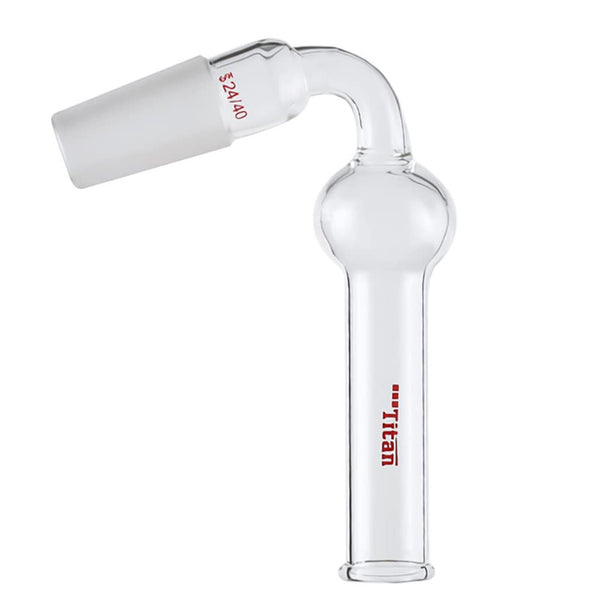 Glass Drying Tube Adapter, 75 Degree Bent Lab Drying Tubes with 24/40 Standard Taper Joint