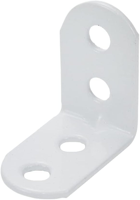 20pcs Heavy Duty Iron L Bracket Joint Right Angle Bracket for Floating Shelf Wood Table Top, White (29x29x18mm)