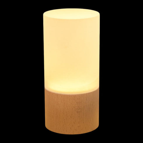 Uonlytech Japanese Style Solid Beech Wood LED Desk Lamp, USB Powered RGB
