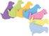Dog Shaped Sticky Notes, 7 Bright Colorful Animal Sticky Memo Pads, 30 Sheets/Pad for Reminders
