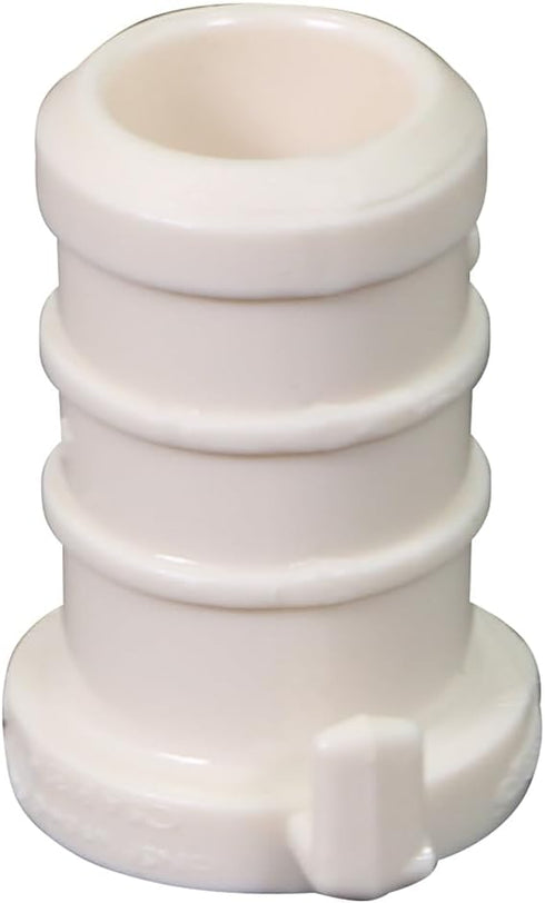 QQQM0038 Plastic PEX Poly Alloy Plug End Cap Barb Pipe Fitting, 3/8 Inch in White