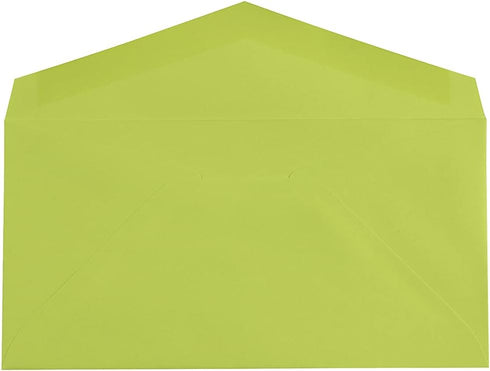 JAM PAPER Monarch Colored Envelopes - 3 7/8 x 7 1/2 - Ultra Lime Green - 50/Pack