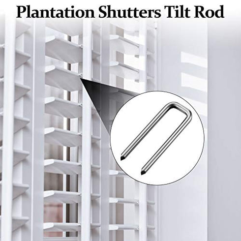 Jetec 40 Pieces Plantation Shutter Repair Kit, Replacement Louvers, Staples, Window Blind Tilt Rod Tools