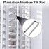 Jetec 40 Pieces Plantation Shutter Repair Kit, Replacement Louvers, Staples, Window Blind Tilt Rod Tools