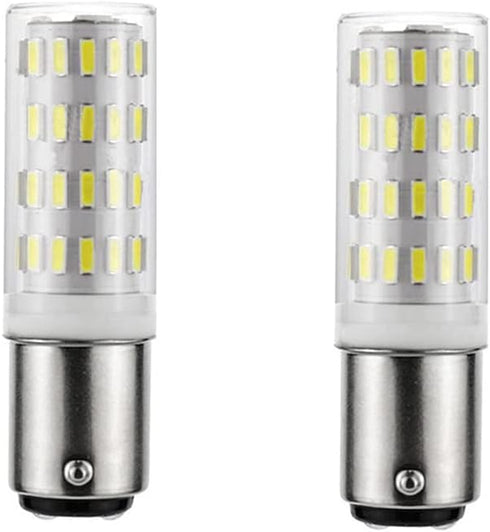 2X Ba15d Sewing Machine LED Light 5W Bulb, B15 B15D Bayonet Base, Daylight White 6000K, 50W Equivalent