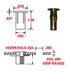 S25MG280 Steel PRE-BULBED Shank, Multi-Grip Rivet-NUT Gold ZINC Finish, 1/4-20 X .020-.280 Grip Range, Pack of 25