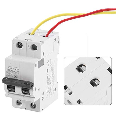 2P 250V Low-Voltage DC Miniature Circuit Breaker 63A for Solar Panels, Grid System, DIN Rail Mount
