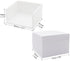 White Memo Holder with Blank Memo Notes Cube, Simple PS Notepad Organizer Dispenser, 500 Sheets