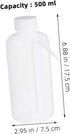 RUNROTOO 2pcs 500ml Wide Mouth Wash Bottles Reusable Portable Squeeze Bottles for Laboratory Chemicals and Body Wash