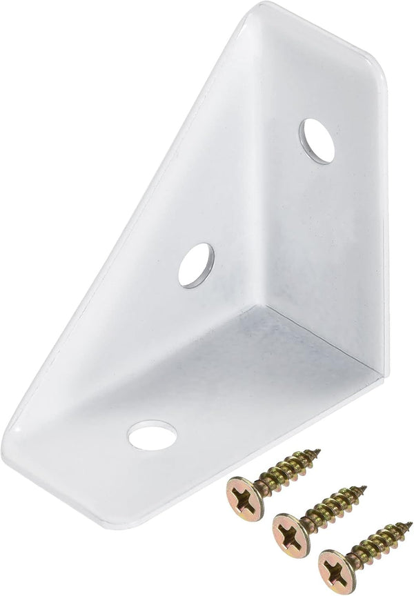 uxcell 4Pcs Angle Corner Brackets 38mm x 38mm, Cold Rolled Steel Braces