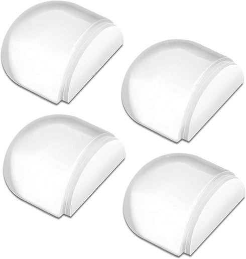 HAUSPROFI Doorstop, Self-Adhesive Door Stopper for Wall Protection, Door Buffer Floor Stop for Home and Office - Clear
