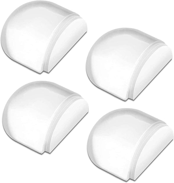 HAUSPROFI Doorstop, Self-Adhesive Door Stopper for Wall Protection, Door Buffer Floor Stop for Home and Office - Clear