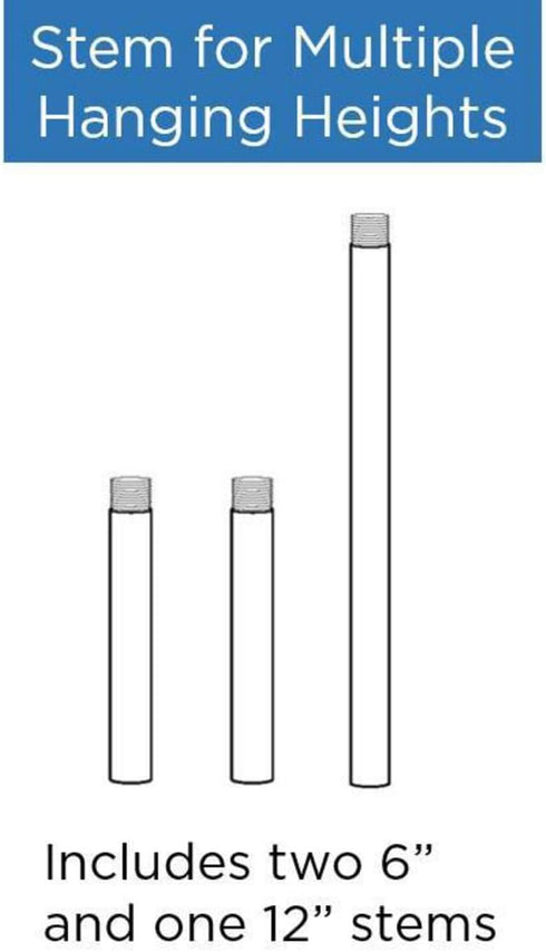 Soft Gold Finish Stem Extension Kit by Progress Lighting