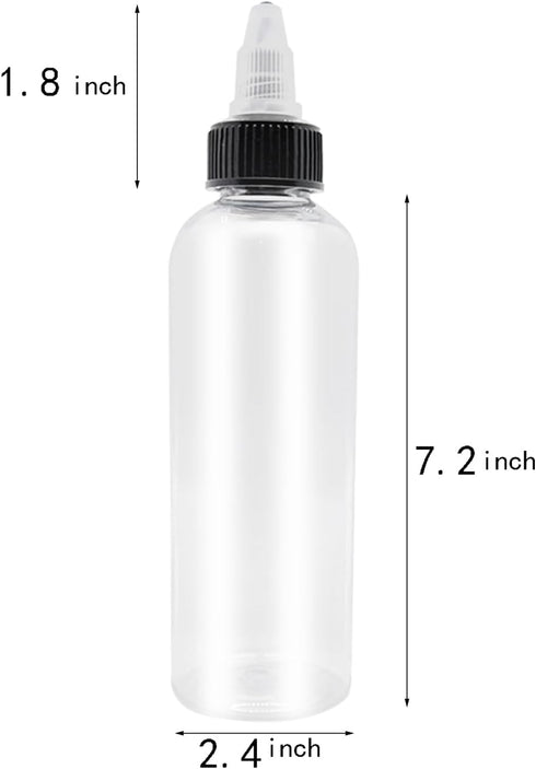 2 Pcs 16oz Plastic Dispensing Bottles with Twist Top Cap