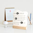 Mulaibdin Desktop Perpetual Calendar, Reusable Block Calendar for Desk, Modern Ring Date Calendar, Record Cute Decor