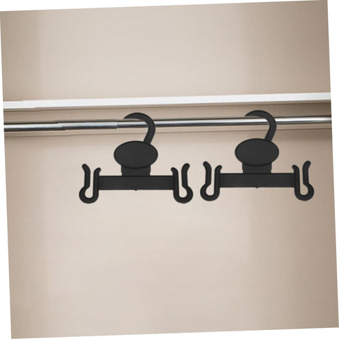 Ipetboom 30pcs Black Plastic Slipper Hooks for Shoe Storage and Drying Space Saving Hanging Shoe Rack Organizer