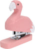 NUOBESTY Wooden Animal Stapler, Portable Hand Held Flamingo Desktop Stitcher, Handmade 3D Wood Carving Statue