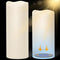 Solar Candles Outdoor Waterproof, Outdoor Candles with Sensor Timer Waterproof Flameless Candles,