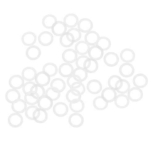 uxcell Silicone O-Rings, 10mm OD 7mm ID 1.5mm Width VMQ Seal Gasket for Pipe Repair, White, Pack of 50
