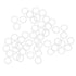uxcell Silicone O-Rings, 10mm OD 7mm ID 1.5mm Width VMQ Seal Gasket for Pipe Repair, White, Pack of 50