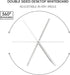Small Magnetic Desktop White Board, 12 x 12 Inches Mini Portable Dry Erase Board for Office and School