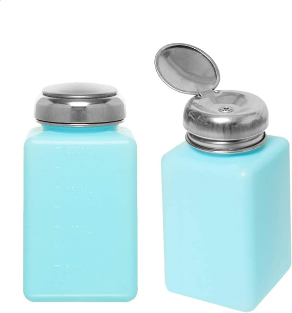 2 Pack 200ml Push Down Alcohol Dispenser Pump Bottle, Methanol Container