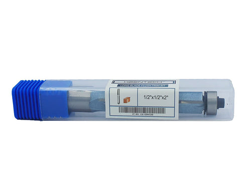 KEENTECH 1/2" Shank Router Bits, Extra Long Bearing Carbide Tipped Flush Trim Bit, Template Straight Cutting Tool