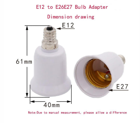 YCSSSD E12 E26 E12 E26 Bulb Bulb 6 Pack to Adapter Chandelier Light Socket Converter, Candelabra to Medium Socket