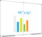 JILoffice Magnetic Foldable White Board, 48" x 36", Dry Erase Whiteboard, Silver Aluminum Frame, Wall Mounted