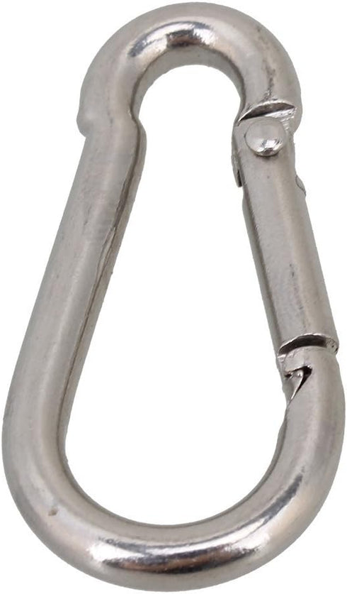 szzijia M4 40mm Multifunctional 304 Stainless Steel Spring Loaded Gate Snap Carabiner Hook