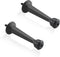 HOME MASTER HARDWARE Heavy Duty 3 in Solid Rigid Door Stop, Matte Black 2 Pack with Rubber Tip