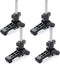 POWERTEC 71661-P2 Mini T Track Hold Down Clamps, 3-3/4 x Reinforced Plastic Clamps, 4 PK, Black