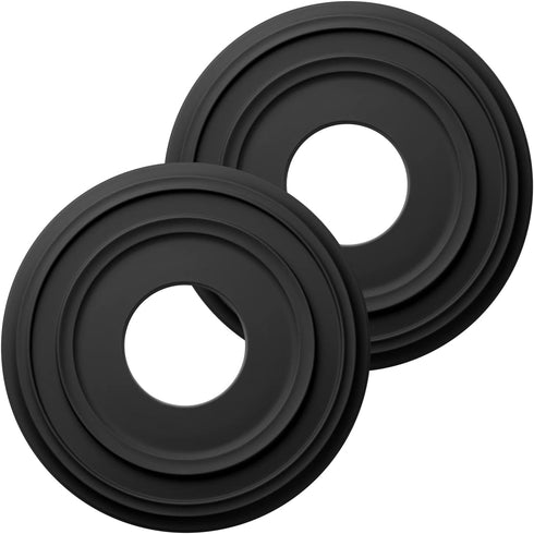 EIFHYT Matte Black PU Ceiling Medallions for Light Fixtures and Ceiling Fans, 12-1/4"OD